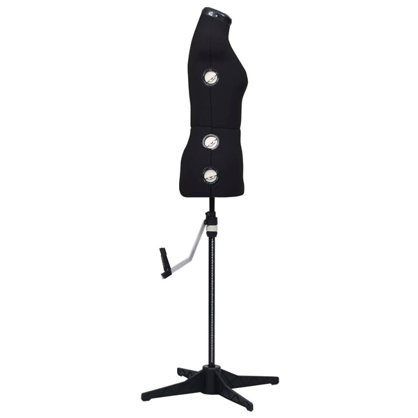 Schwarze verstellbare Schneiderpuppe Dame Marsilia S (Größe 33-40)