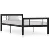 Schwarz-weißes Bettgestell Younger 100x200cm (Metall)