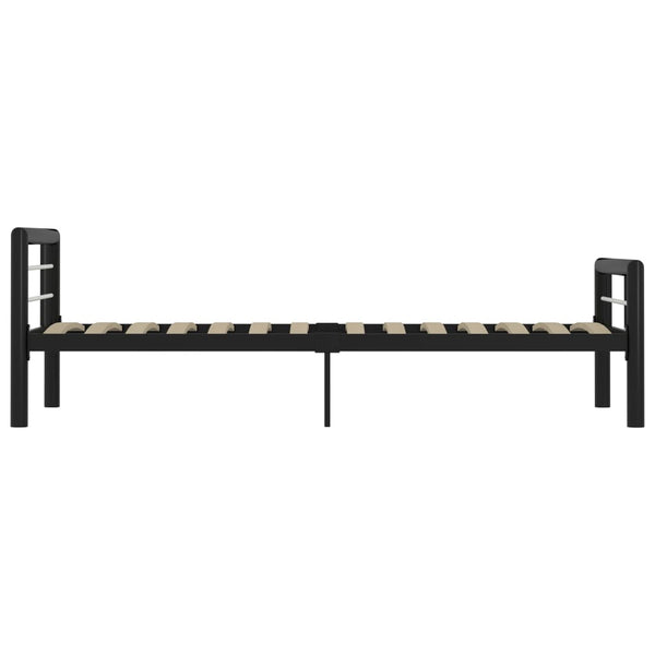 Schwarz-weißes Bettgestell Younger 100x200cm (Metall)