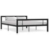 Bettgestell Younger Schwarz und Weiß 140x200cm (Metall)
