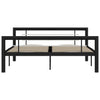 Bettgestell Younger Schwarz und Weiß 140x200cm (Metall)