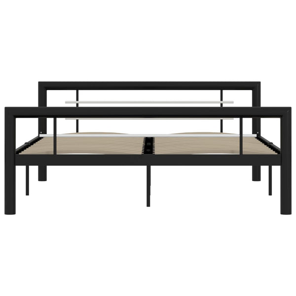 Bettgestell Younger Schwarz und Weiß 140x200cm (Metall)