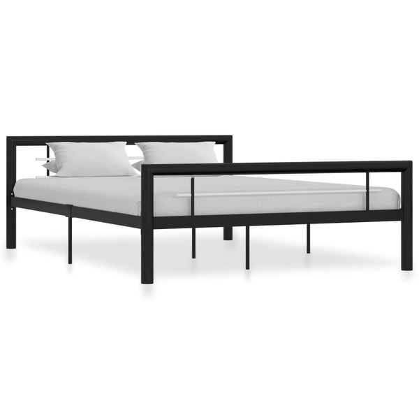 Schwarzes und weißes Bettgestell Younger 160x200cm (Metall)