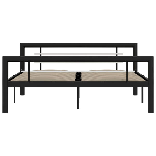 Schwarzes und weißes Bettgestell Younger 160x200cm (Metall)