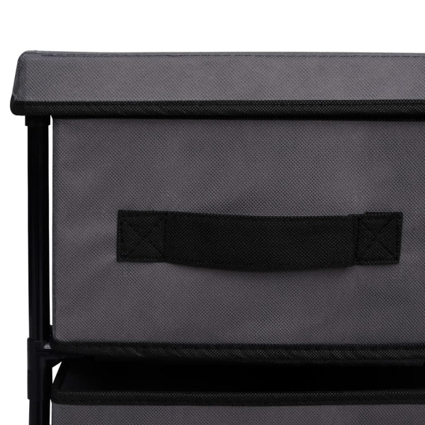 Harmaa säilytyskaappi Szmolka 55x29x55cm (6 laatikolla, teräs)