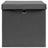 Graue Aufbewahrungsboxen mit Deckel Patesan 32x32x32cm (10 Stück Stoff)