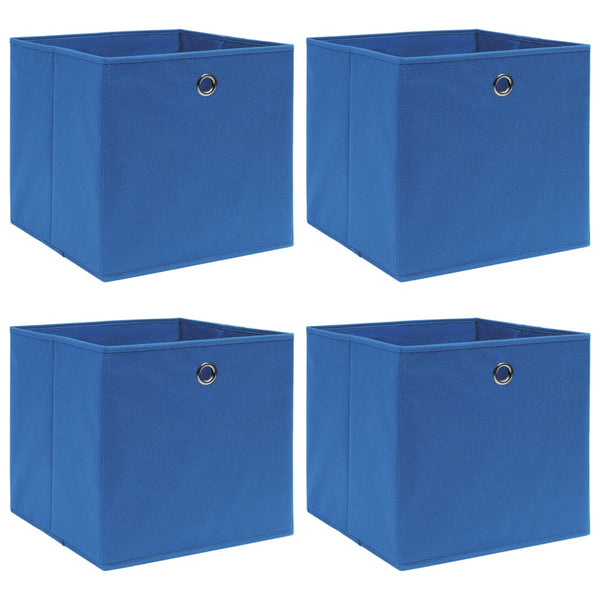 Blaue Aufbewahrungsboxen Patesan 32x32x32cm (4 Stück Stoff)