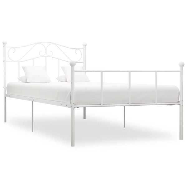 Weißes Bettgestell Nazlife 100x200cm (Metall)