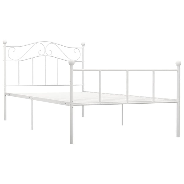 Weißes Bettgestell Nazlife 100x200cm (Metall)