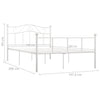 Weißes Bettgestell Nazlife 140x200cm (Metall)