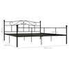 Schwarzes Bettgestell Nazlife 180x200cm (Metall)