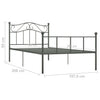 Graues Bettgestell Nazlife 100x200cm (Metall)