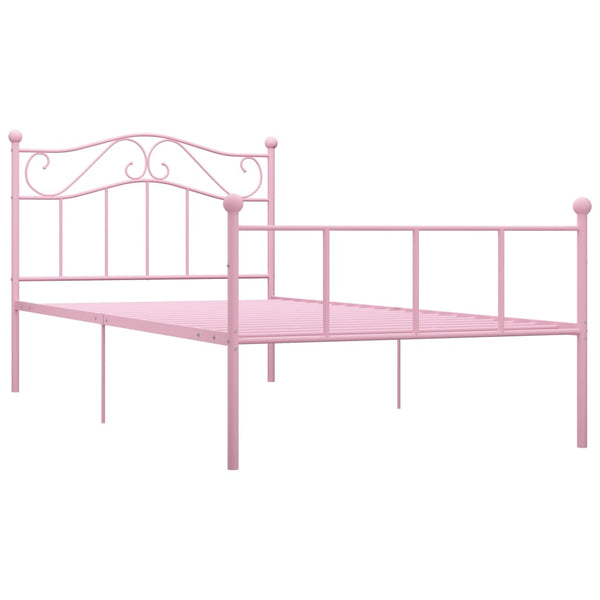 Pinkfarbenes Bettgestell Nazlife 90x200cm (Metall)