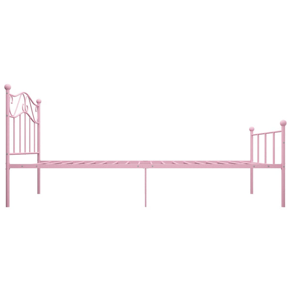 Pinkfarbenes Bettgestell Nazlife 90x200cm (Metall)