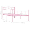 Pinkfarbenes Bettgestell Nazlife 90x200cm (Metall)