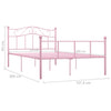 Rosa Bettrahmen Nazlife 120x200cm (Metall)