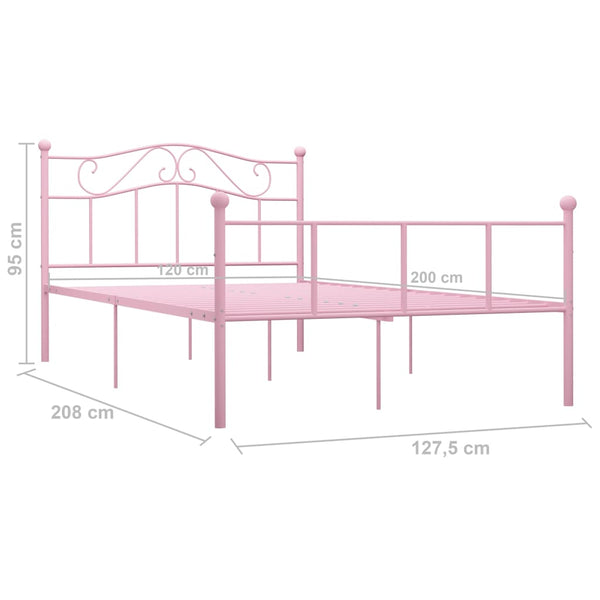 Rosa Bettrahmen Nazlife 120x200cm (Metall)