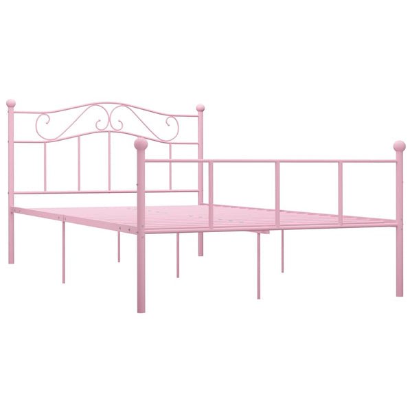 Pinkfarbener Bettrahmen Nazlife 140x200cm (Metall)
