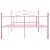 Pinkfarbener Bettrahmen Nazlife 140x200cm (Metall)