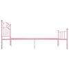Pinkfarbener Bettrahmen Nazlife 140x200cm (Metall)