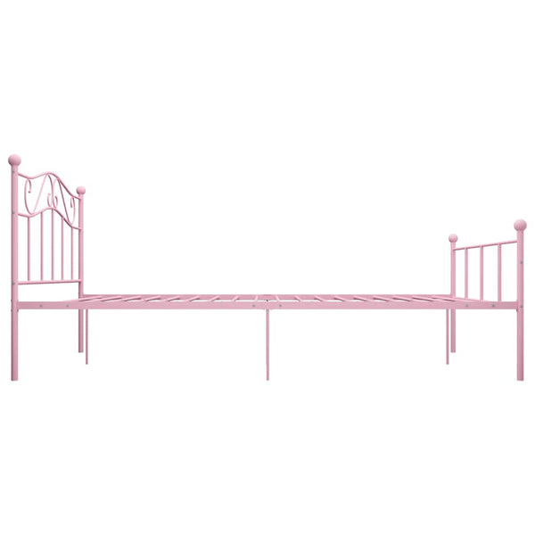 Pinkfarbener Bettrahmen Nazlife 140x200cm (Metall)