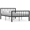Schwarzes Bettgestell Iamandei 120x200cm (Metall)