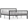 Schwarzes Bettgestell Iamandei 160x200cm (Metall)