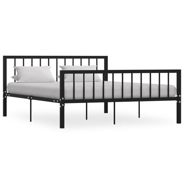 Schwarzes Bettgestell Iamandei 160x200cm (Metall)