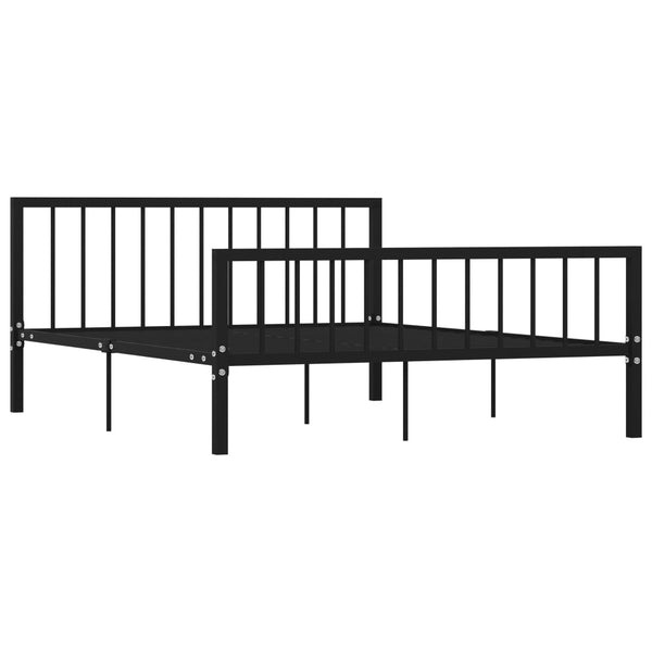 Schwarzes Bettgestell Iamandei 160x200cm (Metall)