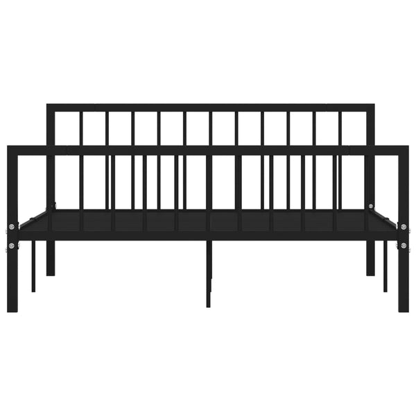 Schwarzes Bettgestell Iamandei 160x200cm (Metall)
