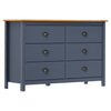 Graue Kommode Hill Valerina 125x40x80cm (Kiefer)