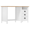 Massiver Kiefernschreibtisch, 120x50x74cm, Georgine, 3 Schubladen