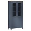 Graue Vitrine Hill Berkley 85x37x170,5cm (Kiefer)