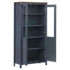 Graue Vitrine Hill Berkley 85x37x170,5cm (Kiefer)