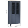 Graue Vitrine Hill Berkley 85x37x170,5cm (Kiefer)