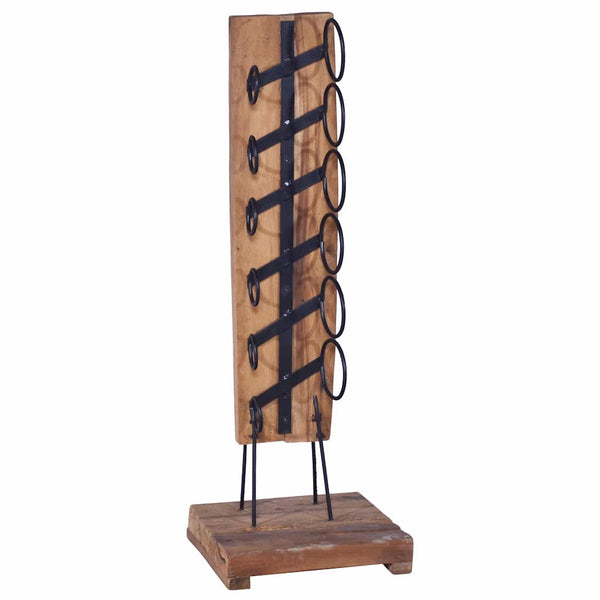 Viinipulloteline Clemance 35x35x100cm (6 pullolle, tiikki)