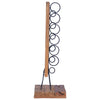 Viinipulloteline Clemance 35x35x100cm (6 pullolle, tiikki)