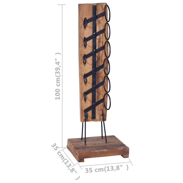 Viinipulloteline Clemance 35x35x100cm (6 pullolle, tiikki)