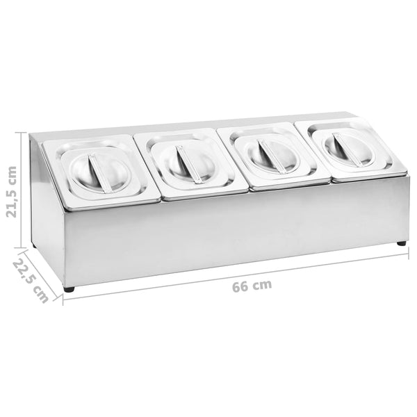 Speiseroste aus Edelstahl Balc GN 1/6 (4 Stück)