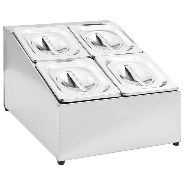 Edelstahl-Gastronormbehälter-Halterung Balc GN 1/6 (4 Stück)