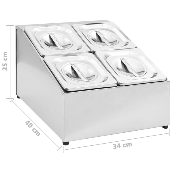 Edelstahl-Gastronormbehälter-Halterung Balc GN 1/6 (4 Stück)