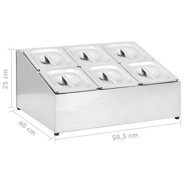 Edelstahl Gastronorm Gestell Balc GN 1/6 (6 Stück)