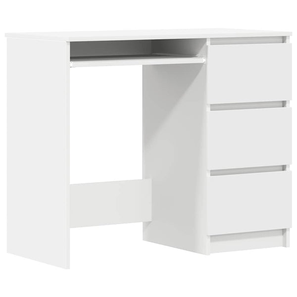 Weißer Schreibtisch Lupui 90x45x76cm (Holz)