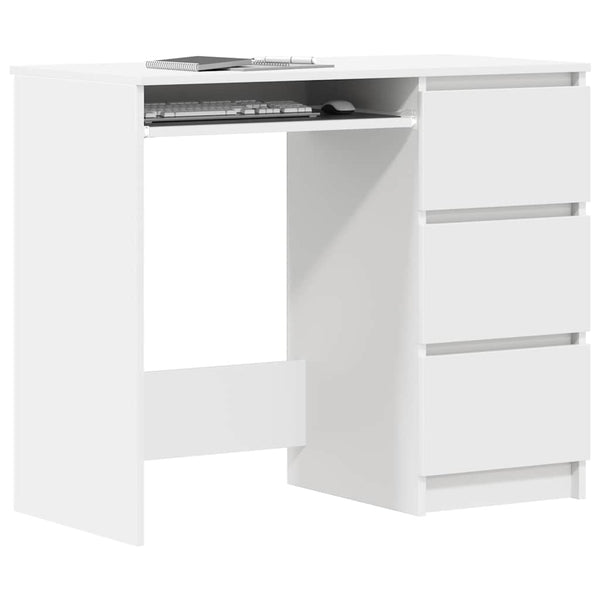 Weißer Schreibtisch Lupui 90x45x76cm (Holz)