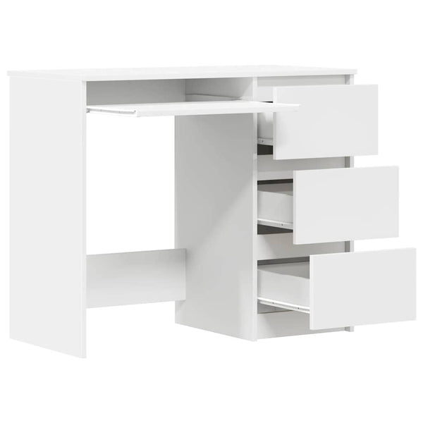 Weißer Schreibtisch Lupui 90x45x76cm (Holz)