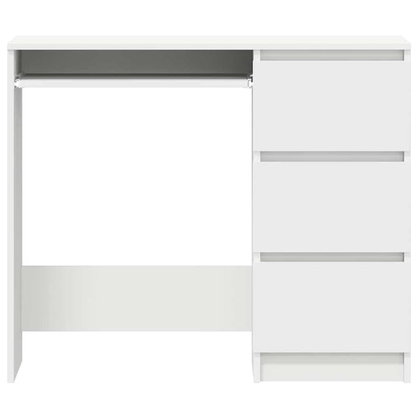 Weißer Schreibtisch Lupui 90x45x76cm (Holz)