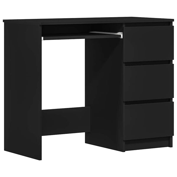 Schwarzer Schreibtisch Lupui 90x45x76cm (Holz)