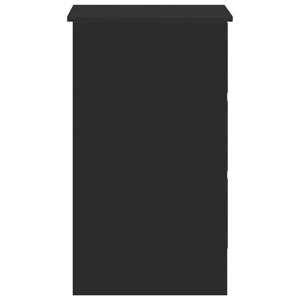 Schwarzer Schreibtisch Lupui 90x45x76cm (Holz)