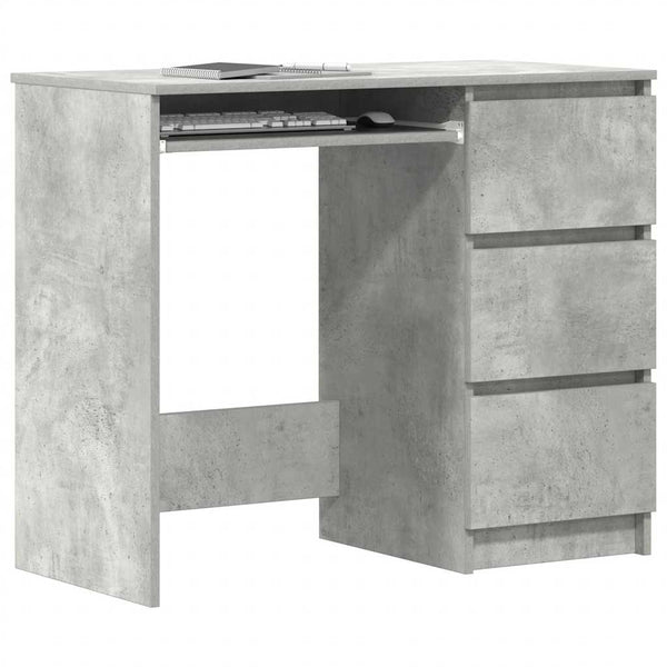 Betongrauer Schreibtisch Lupui 90x45x76cm (Holz)