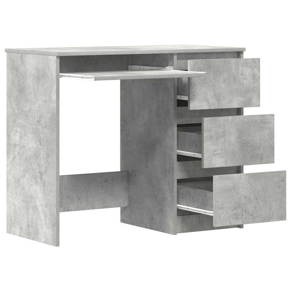 Betongrauer Schreibtisch Lupui 90x45x76cm (Holz)